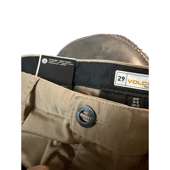 Volcom Men’s Khaki True To This Chino Casual Skate Shorts Size 29 - Picture 2 of 7